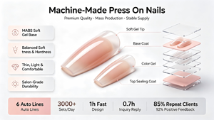 Nouveau produit tendance : Faux <span class=keywords><strong>ongles</strong></span> à presser réutilisables, forme longue carrée, motif floral 3D avec ligne dorée à la française, couvrance totale - Product Image 6