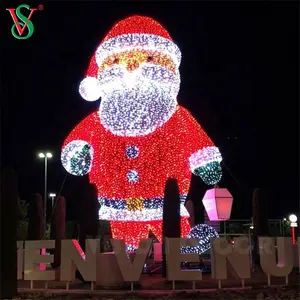 Factory Selling Holiday Christmas Lighting Led Large 3D Santa Claus Christmas Motif Lights