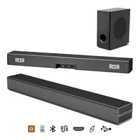 Barra de Sonido Inalámbrica 2.1 Canales con Subwoofer con Cable, Alta Calidad de Sonido para Teléfono Móvil y Computadora, Compatible con Aplicaciones y Tarjeta de Memoria