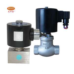 Válvula Z371 Acero inoxidable Z371 Latón 2/2 vías Operado por piloto AC DC 24V 220V 12V NC Válvula solenoide de vapor - Product Image 2