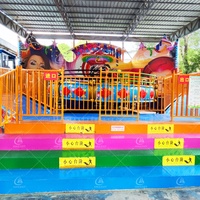 Giostra Disco TAGADA da 24 Posti, Attrazione per Parchi Divertimento, Piattaforma Girevole Danzante per Disco, in Vendita