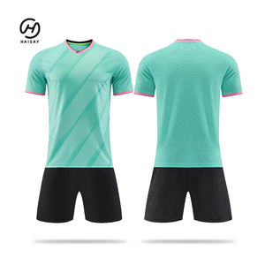 Camiseta de fútbol de Color verde, uniformes de fútbol, pantalones cortos personalizados, manga de secado rápido, camisetas de fútbol para equipo, nuevo diseño de <span class=keywords><strong>2023</strong></span> - Product Image 3