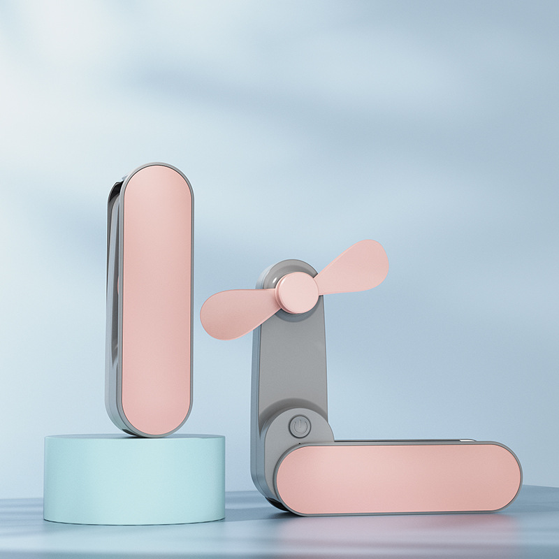 Портативный карманный мини-вентилятор с зарядкой от USB и фонариком
