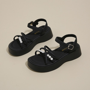 0516 printemps et été chaussures romaines femmes nouvelle plate-forme chaussures mode ensemble pieds sandales décontractées - Product Image 6