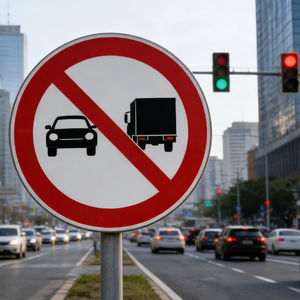 Universele rode ronde verkeersborden zonder motorvoertuigen - Geregioaliseerde reflecterende wegverbodsborden (in overeenstemming met het Verdrag van Wenen) - Product Image 3