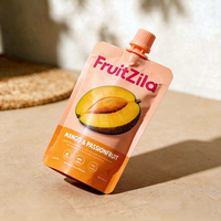 Emballage personnalisé en sachet souple en aluminium de 150 ml de qualité alimentaire avec bec verseur pour boissons, jus et purées (certifié ISO/QS)