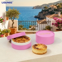 Boîte à gâteau ronde de luxe avec logo personnalisé, gaufrage UV, qualité alimentaire, résistante au four, emballage pour gâteaux pour chaîne de boulangeries