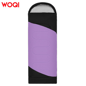 Saco de dormir ultraligero e impermeable Woqi para adultos, para clima frío, de nailon, 2000g, violeta, personalizable - Product Image 4