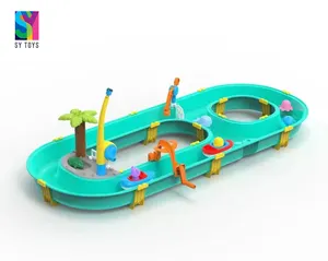 SY Big Water Park Track Summer Toy assemblare Set Fun Water Rafting Adventure Toy Kids Indoor Fish Game Water Rafting Toys Sets