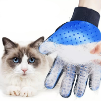 Gant de toilettage doux pour animaux de compagnie pour l'élimination des poils de chien et de chat