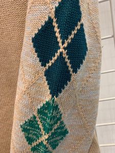 Suéter de punto oversize Y2K con botones, patrón a rayas, <span class=keywords><strong>cuello</strong></span> en V con borde sin rematar, personalizado, para <span class=keywords><strong>mujer</strong></span>/señora/chica - Product Image 4