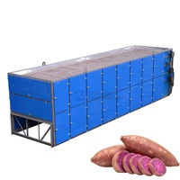 Machine de séchage à bande maillée professionnelle de grande capacité pour patate douce chinoise et patate douce violette, pour ligne de transformation des racines