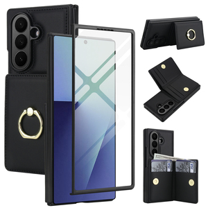 Coque de téléphone antichoc en cuir Pu avec fente pour carte de paiement Couverture arrière de téléphone pour Samsung Galaxy Z Fold 7FE 6 5 4 avec <span class=keywords><strong>film</strong></span> de verre avant - Product Image 1