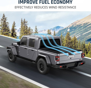 Cubierta de Caja de Camioneta Plegable de Aluminio de 6.9 pies para GMC 2500 3500 2015+, Cubierta Retráctil para Plataforma de Camioneta, Accesorios <span class=keywords><strong>4X4</strong></span> - Product Image 6