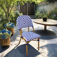Chaise de bistrot parisienne en rotin pour restaurant de jardin chaises empilables style français table et chaise de bistrot en rotin d'extérieur