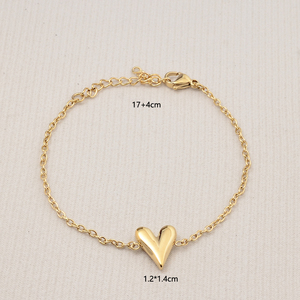 Penjualan laris perhiasan baja tahan karat modis dan minimalis, gelang yang dapat disesuaikan hati, hadiah pesta wanita - Product Image 1