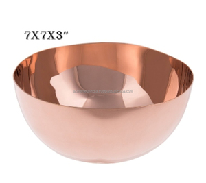 Set of 3 Elegant Solid Copper Food Storage Bowls Latest Design Perfect for Home Kitchen Tabletop and <b>Dessert</b> Serving - Product Image 5