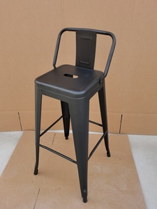 Taburete de Bar <span class=keywords><strong>Tolix</strong></span>, Silla de Bar Resistente para Cocina con Respaldo Bajo, Silla <span class=keywords><strong>Alta</strong></span> para Restaurante, Cafetería, para <span class=keywords><strong>Mesa</strong></span> de Bar - Product Image 2