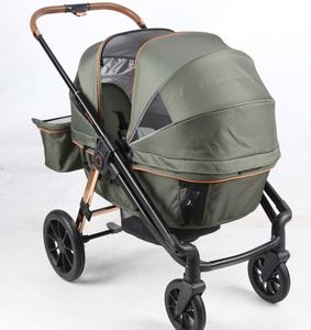 Poussette pliable pour jumeaux de 3 ans, avec cadre en acier inoxydable personnalisé, haute position - Product Image 2