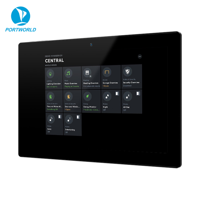 Intelligent Building Management System Smart Home Automation KNX Touch Panel 10 Inch Flush Mount