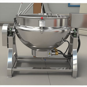 Machine de fabrication de confiture professionnelle-Bouilloire à veste inclinable chauffante électrique avec agitateur automatique - Product Image 4