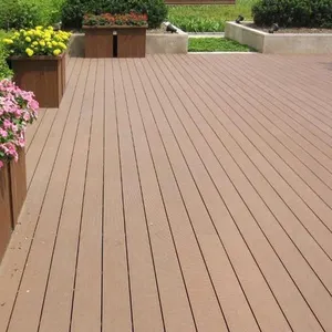 WPC Co-Extrusion Terrace Garden Floor Tiles Wooden DIY Floor Tile Outdoor Wooden Plastic Flooring 300*300*22mm