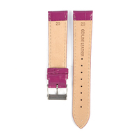 Correas de Reloj de Cuero de Alta Calidad, Clásicas, Brillantes, con Grabado de Piel de Cocodrilo, Acolchadas, Cosidas a Mano, Impermeables, con Hebilla
