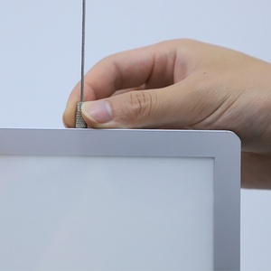 A4 0ne-Way Hanging Advertising <b>Light</b> Box Aluminum Profile Ultra Slim Lightbox Poster Frame Display Backlit <b>LED</b> <b>Light</b> Box - Product Image 2