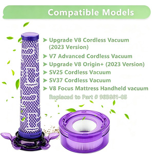 Nouveau kit de remplacement de filtre pour aspirateur sans fil Dyson <span class=keywords><strong>V7</strong></span> V8 SV10 SV25 SV37 <span class=keywords><strong>V7</strong></span> V8 Slim Animal <span class=keywords><strong>Motorhead</strong></span> # 965661-05&967478-05 - Product Image 2