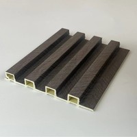 Panneau Mural Wpc Foshan Outdoor Co Extrusion Cannelé Grand Persienne Pvc/wpc Grand Panneau Mural
