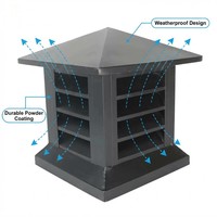 Grille de ventilation carrée moderne en acier galvanisé pour toit, cheminée, résistante à la pluie et au vent, pour villa