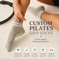 Nouvelles Chaussettes de Yoga Antidérapantes 2026 pour Femmes – Design Personnalisé, Modèle Crew, Idéales pour la Gym, le Fitness et le Pilates, avec Semelle Antidérapante