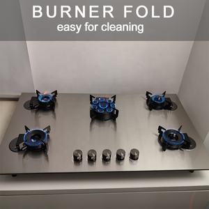 Fornello a 5 fuochi ad alta potenza fornello a Gas in acciaio inox piano cottura a Gas da incasso - Product Image 5