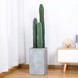 Lớn hình chữ nhật sợi thủy tinh nhà máy chậu, đất sét Ánh sáng trọng lượng bê tông trồng hoa, FRP / GRP vườn nhà máy nồi hộp - Product Image 6