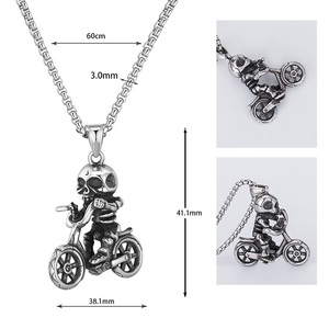 Collana con teschio Hip Hop per motocicletta <span class=keywords><strong>anime</strong></span> <span class=keywords><strong>morte</strong></span> <span class=keywords><strong>anime</strong></span> <span class=keywords><strong>morte</strong></span> collana con ciondolo a mio figlio - Product Image 6