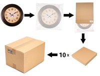 Reloj de Pared Redondo de Cuarzo Antiguo Europeo de Lujo de 18 Pulgadas, Funciona con Cuarzo, Cuerpo de Plástico, Reloj de Pared Digital Decorativo para el Hogar