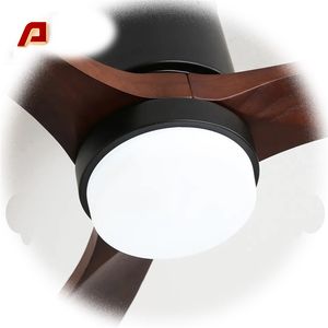 Ventilateur de plafond LED vintage de style américain au meilleur <span class=keywords><strong>prix</strong></span>, 52 pouces, télécommande, lumière, BLDC 220v, corps en métal enroulé, intensité variable - Product Image 5