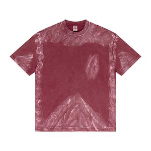 Camiseta de Punto Personalizada 100% Algodón para Hombre, Color Sólido, Manga Corta, Básica, Casual, Suave, Transpirable, 220g, Corte Regular, Estilo Urbano, Uso Diario - Product Image 4