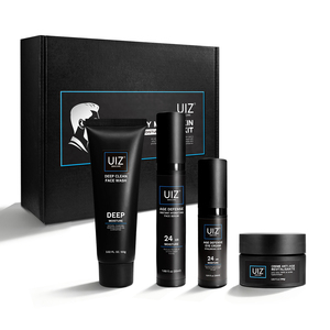 Kit de Soins Visage <span class=keywords><strong>Homme</strong></span> Personnalisé Marque Blanche PM/AM SPF20 – Ensemble Quotidien Simple pour Peau Masculine - Product Image 1