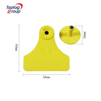 Etiqueta de Oreja para Animales, 58*60 mm, Etiquetas de Oreja para Ganado, Etiquetas de Oreja Coloridas para Identificación de Animales de Granja