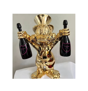 <span class=keywords><strong>Monopoly</strong></span> Scrooge Mcduck Statue Mcduck Hold Money Bags Sculpture Intérieur Pop Arts Décor Résine Chromée Populaire Moderne Or Folk Art - Product Image 4