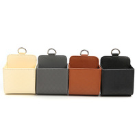 Boîte de rangement multifonctionnelle en cuir PU pour voiture, accessoires de voiture, sac de rangement pour sortie d'air