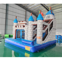 Structure gonflable commerciale avec toboggan, thème parc à dinosaures, château de saut pour enfants, mur d'escalade, souffleur, PVC écologique, capacité 300-500 kg