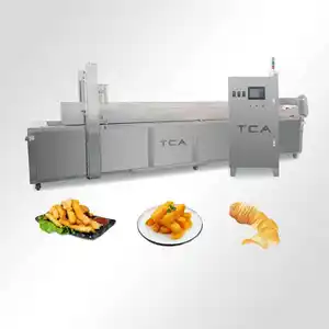 TCA automatic continuous conveyor deep peanut banana potato chips frying machine