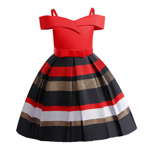 Abiti estivi per bambine <span class=keywords><strong>abito</strong></span> <span class=keywords><strong>da</strong></span> principessa per matrimonio <span class=keywords><strong>da</strong></span> bambina <span class=keywords><strong>abito</strong></span> <span class=keywords><strong>da</strong></span> principessa con spalle scoperte <span class=keywords><strong>a</strong></span> <span class=keywords><strong>righe</strong></span> - Product Image 4