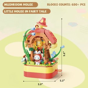 <span class=keywords><strong>EMMA</strong></span> Blocs de construction en plastique en forme de <span class=keywords><strong>maison</strong></span> champignon, ensemble de blocs de construction, jouet de construction - Product Image 2
