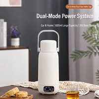 Bouilloire Électrique Portable Double Usage pour la Maison, en Acier Inoxydable 316, Ébullition Rapide en 5 Minutes, Contrôle Multi-Températures, Idéale pour les Voyages