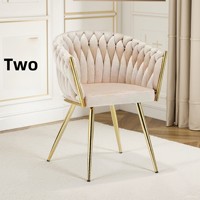 Chaise de maquillage en tissu de luxe avec dossier démontable pour coiffeuse de chambre - Design moderne et épuré