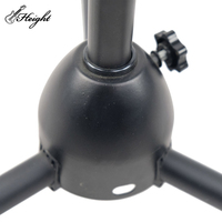 Support de microphone réglable avec base robuste, trépied de microphone en métal stable pour studio et scène