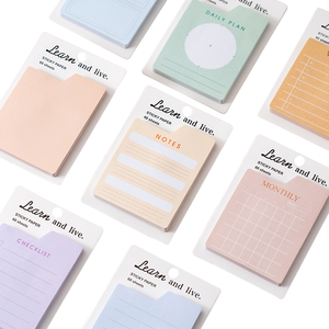 BECOL Bloc-notes adhésif rétro en gros, créatif et mignon, feuilles mobiles, notes autocollantes hebdomadaires et quotidiennes pour l'école et le bureau - Product Image 1